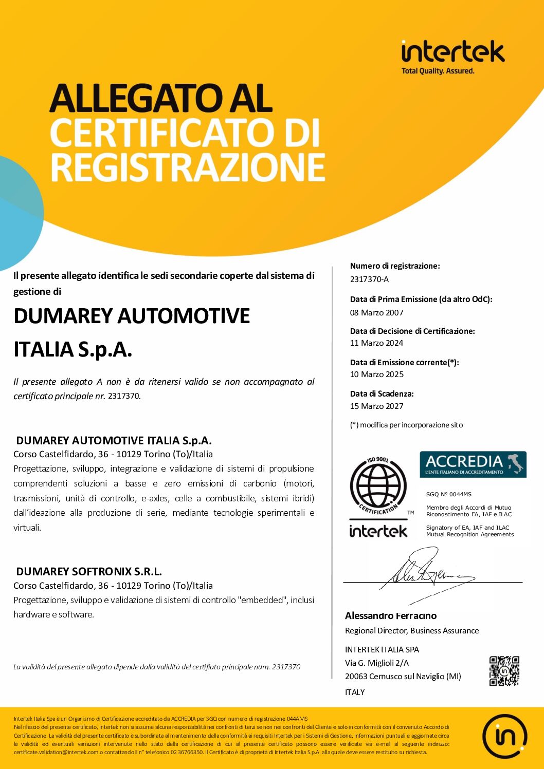 2_DUMAREY AUTOMOTIVE ITALIA SpA DEF_ISO 9001 2015_ACCREDIA_ITA_Allegato A